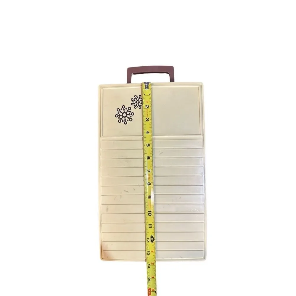 Vintage 1978 Rubbermaid Sidekick Cooler Snowflake Brown Plastic Handle Styrofoam